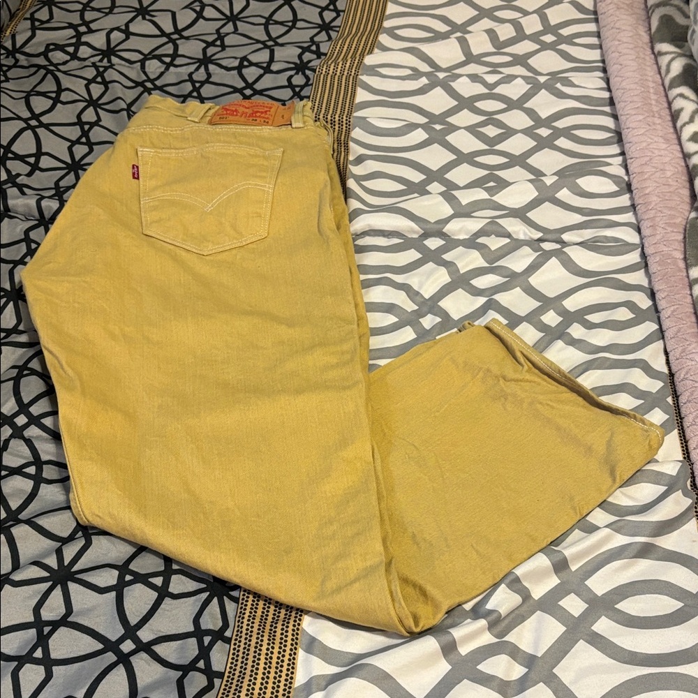Levi's 501 Mustard Yellow Denim Pants